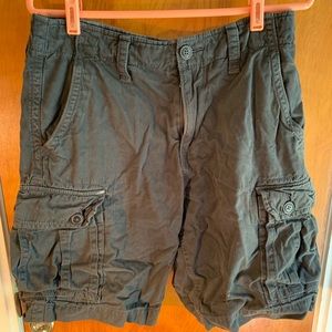 American Eagle, 31 waist, black, cotton cargo short.